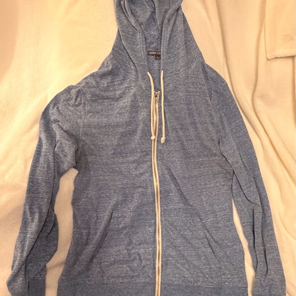 Threads 4 Thought Light Blue Zip-Up Sweater